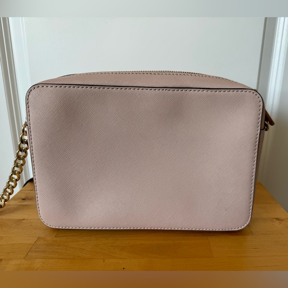 Michael Kors Perforated crossbody bag in pale neutral pink and gold. Like new. - Picture 4 of 8